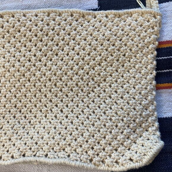 Vintage Macrame Wristlet Handbag Purse. 70’s. Excellent! Boho Hippie Festival. - Picture 6 of 9